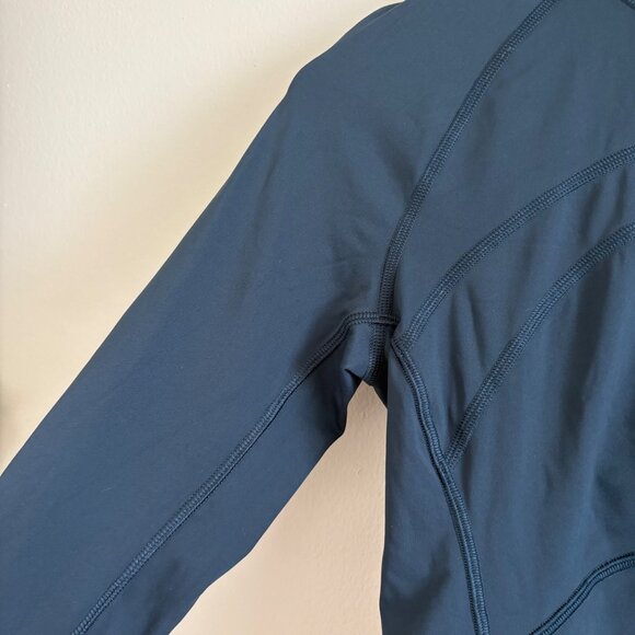 Lululemon Athletic Front Of The Pack 1/2 Zip Pullover Jacket Nocturnal Teal Sz 4 - Picture 5 of 9